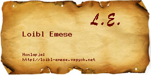 Loibl Emese névjegykártya